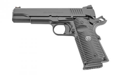 Wilson Combat ACP, 1911, Single Action Only, Semi-automatic, Full Size, 9MM, 5 Barrel, Black Armor Tuff Finish, Red Fiber Optic Sights, Manual Safety, 10 Rounds ACP-FS-9