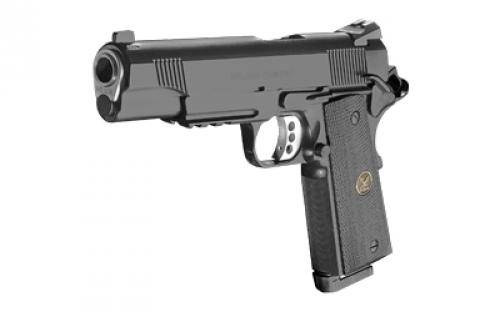 Wilson Combat CQB Lightrail, CA Compliant, 1911, Semi-automatic, Metal Frame Pistol, Full Size, 45 ACP, 5 Barrel, Steel Frame, Armor Tuff Finish, Black, Diamondwood Grips, Tritium Night Sights, Ambidextrous Thumb Safety, 8 Rounds, 2-47D 8-Round Magazines CQBLR-CA