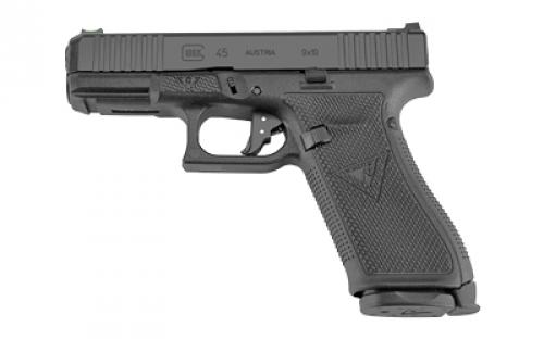 Wilson Combat Vickers Elite Glock 45, Semi-automatic, Striker Fired, Full Size, Polymer Frame Pistol, 9MM, 4.02 Barrel, DLC Finish, Black, Fiber Optic Front Sight, 17 Rounds, 3 Magazines GLK-VEG5-45