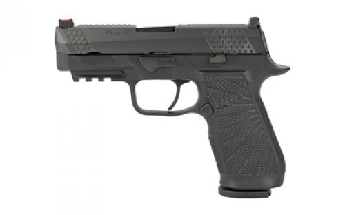 Wilson Combat Wilson Combat P320 Carry, Semi-automatic, Striker Fired, Carry, Polymer Frame Pistol, 9MM, 3.9 Barrel, DLC Finish, Black, Curved Trigger, Fiber Optic Front Sight, 17 Rounds, 2 Magazines SIG-WCP320C-9BATC