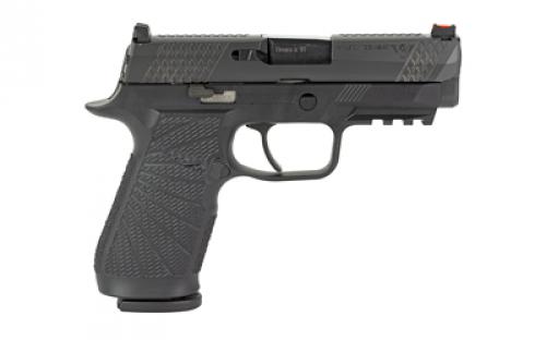 Wilson Combat Wilson Combat P320 Carry, Semi-automatic, Striker Fired, Carry, Polymer Frame Pistol, 9MM, 3.9" Barrel, DLC Finish, Black, Curved Trigger, Fiber Optic Front Sight, 17 Rounds, 2 Magazines SIG-WCP320C-9BATC