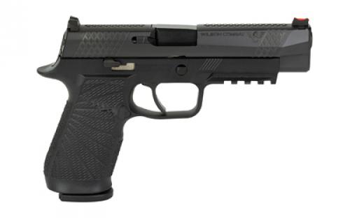 Wilson Combat WCP320, Semi-automatic, Striker Fired, Full Size, 9MM, 4.7, Black, 17Rd, 2 Magazines, Curved Trigger, Fiber Optic Front Sight, Poly, DLC SIG-WCP320F-9BATC