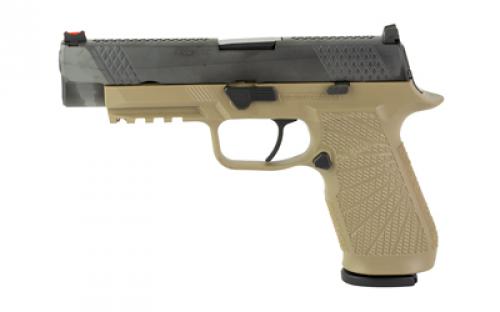 Wilson Combat WHISTLE TIP, Semi-automatic, Striker Fired, Full Size, 9MM, 4.7, Black, Tan, 17Rd, 2 Magazines, Custom Gun Armor, Fiber Optic Front Sight, Polymer, DLC SIG-WCP320F-9TATC