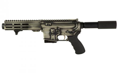 WMD Guns Micro Beast, Forged, Semi-automatic, Pistol, 223 Remington/556NATO, 5 Barrel, 1:5 Twist, NiB-X Finish, Silver, Right Hand, 10 Rounds, 1 Magazine 1-NIBXARPISTOL-5-D