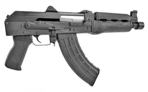 Zastava ZPAP92, Semi-automatic, AK Pistol, 7.62X39, 10" Chrome Lined Barrel, Blued, Polymer Grip, Wood Handguard, 30 Rounds, 1 Magazine, Bulged Trunnion, Hinged Top Cover, 1.5MM Receiver, BLEM (Missing Front Sight) ZP92762M