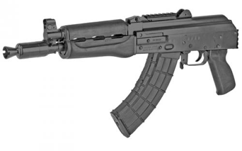 Zastava ZPAP92, Semi-automatic, AK Pistol, 7.62X39, 10" Chrome Lined Barrel, Matte Finish, Black, Polymer Grip, Wood Handguard, 30 Rounds, 1 Magazine, Bulged Trunnion, Booster Muzzle Device, Hinged Top Cover, Optics Rail, 1.5MM Receiver ZP92762PAM