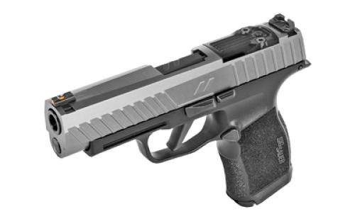 ZEV Technologies Z365XL Octane, Striker Fired, Semi-automatic, Polymer Frame Pistol, Compact, 9MM, 3.7" Barrel, Titanium Gray, Fiber Optic Sights, 12 Rounds, RMSC Optic Cut GM-Z365XL-OCT-RMSC-GRY-UT