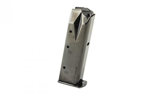 Mecgar Pistol Magazine, 9MM, 17 Rounds, Fits Ruger P85, Steel, Blued Finish MGRP8517B