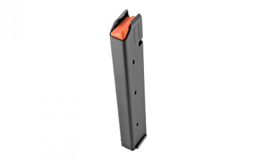 DURAMAG Magazine, 9MM, 32 Rounds, Fits 9MM Colt Pattern AR Rifles, Orange Anti-Tilt AGF Follower, Stainless Steel, Black 3209041178CPD