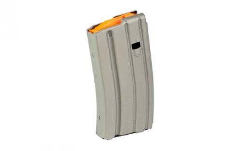DURAMAG Magazine, 223 Remington/556NATO/300 Blackout, 20 Rounds, Fits AR-15, Orange AGF Follower, Aluminum, Gray 2023002178CPD