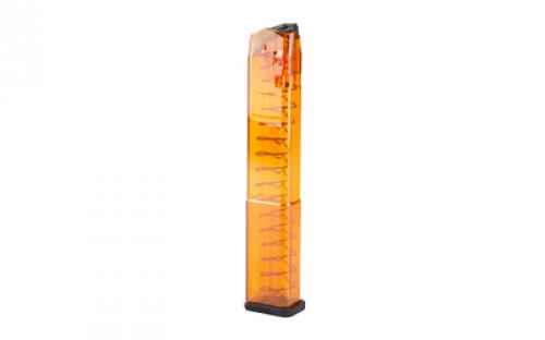 Elite Tactical Systems Group Elite Tactical Systems Group, Magazine, 9MM, 32 Rounds, Fits Glock 17/19/26, All Generations, Polymer, Orange GLK-18G2OR