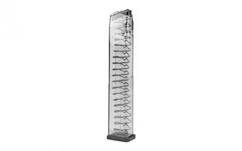 Elite Tactical Systems Group Elite Tactical Systems Group, Magazine, 10MM, 30 Rounds, Fits Glock 20/29/40, All Generations, Polymer, Clear GLK-20-30