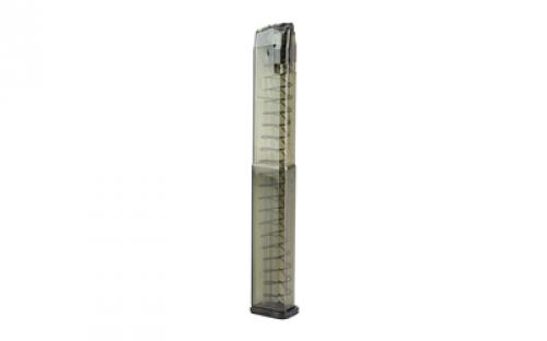 Elite Tactical Systems Group Magazine, 9MM, 40 Rounds, For Glock 17/19/26, Carbon Smoke SMK-GLK-18-40