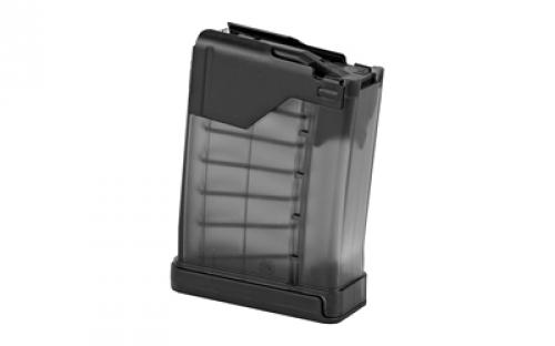 Lancer Magazine, L5 Advanced Warfighter, 223Rem/5.56NATO, Fits AR-15, 10 Rounds, Polymer, Translucent Smoke 999-000-2320-21