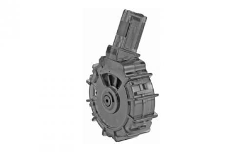 ProMag Drum Magazine, 22 LR, 30 Rounds, Fits Rem 597, Polymer, Translucent Smoke REM-A2