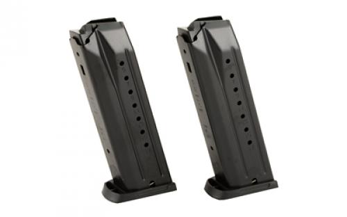 Ruger Magazine, 9MM, 17 Rounds, Fits SR9,9C & 9E, Steel, Blued Finish, 2 Pack 90449