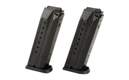 Ruger Magazine, 9MM, 17 Rounds, Fits SR9,9C & 9E, Steel, Blued Finish, 2 Pack 90449
