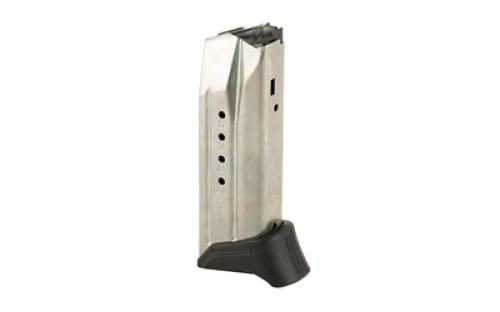 Ruger Magazine, 9MM, 12 Rounds, Fits Ruger American Compact, Steel, Silver 90618