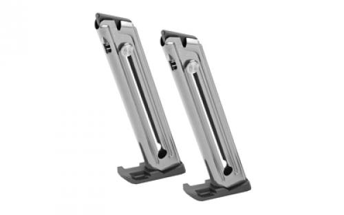 Ruger Magazine, 22LR, 10 Rounds, Fits Ruger MK IV 22/45, 2 Pack, E-nickel Finish 90646