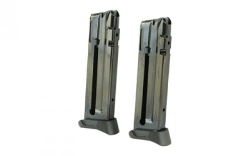 Ruger Magazine, 22LR, 10 Rounds, Fits Ruger SR22, with Finger Rest, 2 Pack, Steel, Blued Finish 90647