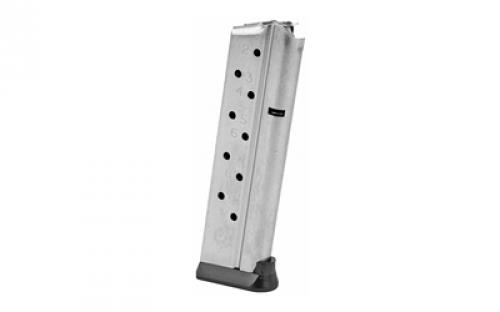 Ruger Magazine, 9MM,  10 Rounds, SR1911 Competition, Stainless 90666
