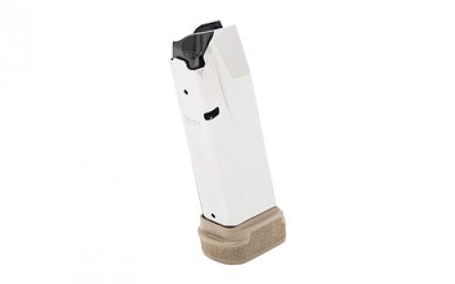 Springfield Magazine, 9MM, 17 Rounds, Fits Hellcat Pro, Silver, Flat Dark Earth Base Plate HCP5917F