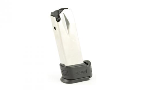 Springfield Magazine, 9MM, 16 Rounds, Fits Springfield XD Compact, with Sleeve Extension, Stainless, Silver XD0931