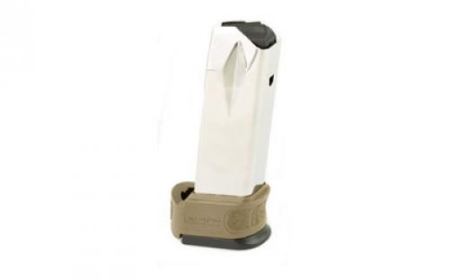 Springfield Magazine, 9MM, 16 Rounds, Fits Springfield XDG Subcompact, with Flat Dark Earth Sleeve, Stainless, Silver XDG0931FDE