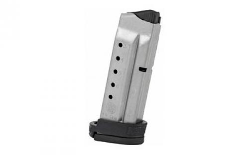Smith & Wesson Magazine, 40 S&W, 7 Rounds, Fits Shield, with Finger Rest, Stainless 199340000