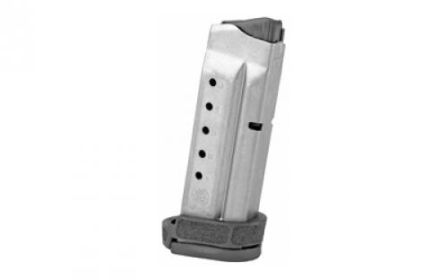 Smith & Wesson Magazine, 40 S&W, 7 Rounds, Fits Shield M2.0,  with Finger Rest, Stainless 3009877