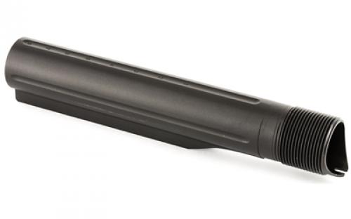 2A Armament Buffer Tube, Billet Buffer Tube, 8 position, Lightweight Latch Plate, Castle Nut, Fits AR15 Rifles, Mil Spec, Anodized Black Finish 2A-BTA6-1