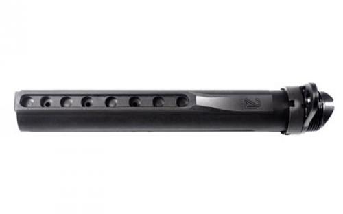 2A Armament Buffer Tube, Billet Buffer Tube, 8 position, Lightweight Latch Plate, Castle Nut, Fits AR-10 Rifles, Mil Spec,  Anodized Black Finish 2A-BTA8-1