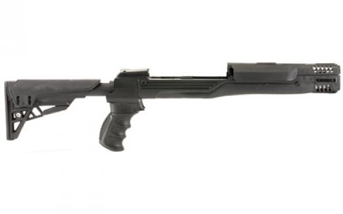 ATI Outdoors TactLite, Stock, Fits Ruger Mini 14, Six Position Adjustable Side Folding Stock w/ Scorpion Recoil System, Black Finish B.2.10.1210