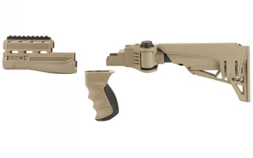 ATI Outdoors Strikeforce TactLite, Stock, Fits AK-47, 6 Position Collapsible Stock, Scorpion Recoil System, Adjustable Cheekrest, Flat Dark Earth Finish B.2.20.1250