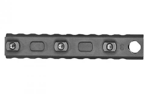 Arisaka Defense Rail Slider, Picatinny Rail M-Lok, 3 Slot, Fits M-LOK, Integrated QD Mount, Anodized Finish, Black RS-RAIL-3M