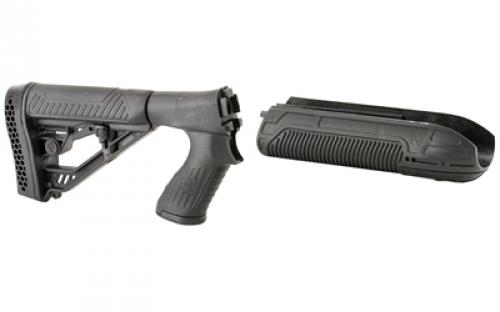 Adaptive Tactical EX Performance Stock Kit, Fits Remington 870 12 Gauge, Forend and M4 Style Stock, Black AT-02000