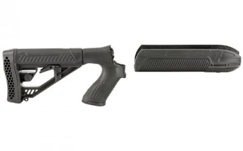 Adaptive Tactical EX Performance Stock Kit, Fits Mossberg 500 12 Gauge, Forend and M4 Style Stock, Black AT-02006