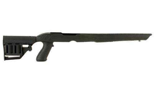Adaptive Tactical Ruger 10/22 Stock, Polymer Construction, Adjustable Rear Stock with Magazine Storage Compartment, Fits Standard Ruger 10-22 Rifles, Not Compatible with Takedown Models, Black 1081039