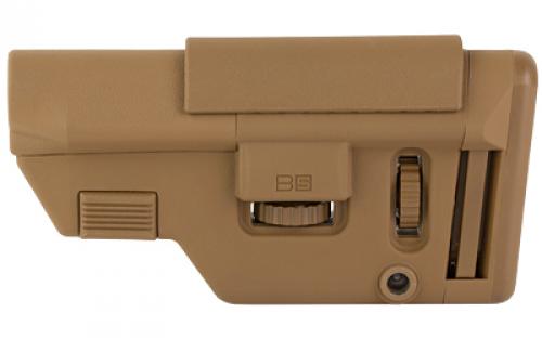 B5 Systems Collapsible Precision Stock, Coyote Brown, Medium Length Cheek Riser CPS-1306