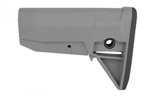 Bravo Company BCMGUNFIGHTER Mod 0 Adjustable Stock, Fits Mil Spec Buffer Tube, Wolf Gray BCM-GFS-MOD-0-WG