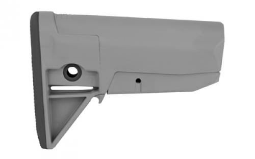 Bravo Company BCMGUNFIGHTER Mod 0 Adjustable Stock, Fits Mil Spec Buffer Tube, Wolf Gray BCM-GFS-MOD-0-WG
