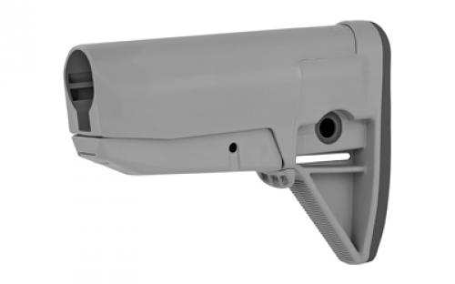 Bravo Company BCMGUNFIGHTER Mod 0 Adjustable Stock, Fits Mil Spec Buffer Tube, Wolf Gray BCM-GFS-MOD-0-WG