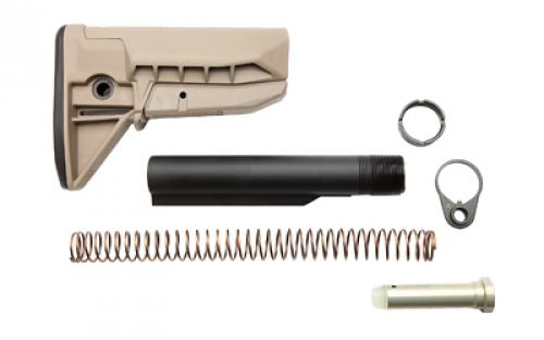 Bravo Company BCMGUNFIGHTER Mod 0 Stock Kit, SOPMOD (Widebody), Receiver Extension, Quick Detach End Plate, Lock Nut Action Spring, Carbine Buffer, Flat Dark Earth BCM-GFSK-MOD0-SPMD-FDE