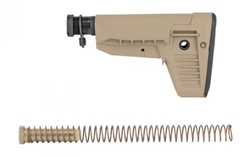 Bravo Company BCMGUNFIGHTER Mod 1 Stock Kit, Storage, SOPMOD (Widebody), Receiver Extension, Quick Detach End Plate, Lock Nut, Action Spring, Carbine Buffer, Flat Dark Earth BCM-GFSK-MOD1-SPMD-FDE
