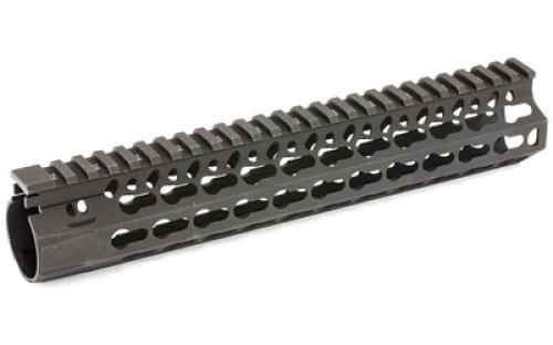 Bravo Company 10 ALPHA Keymod Rail, Fits AR Rifles, Aluminum Alloy, Includes BCM KeyMod Sling Mount and a BCM KeyMod Nylon Rail, Black BCM-KMR-A10-556-BLK