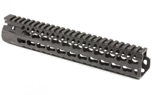 Bravo Company 10" ALPHA Keymod Rail, Fits AR Rifles, Aluminum Alloy, Includes BCM KeyMod Sling Mount and a BCM KeyMod Nylon Rail, Black BCM-KMR-A10-556-BLK