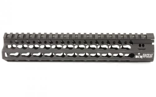 Bravo Company 10" ALPHA Keymod Rail, Fits AR Rifles, Aluminum Alloy, Includes BCM KeyMod Sling Mount and a BCM KeyMod Nylon Rail, Black BCM-KMR-A10-556-BLK