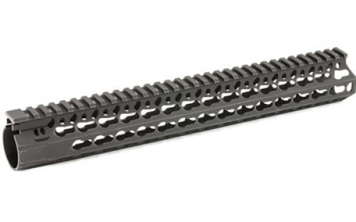 Bravo Company 13 ALPHA Keymod Rail, Fits AR Rifles, Aluminum Alloy, Includes BCM KeyMod Sling Mount and a BCM KeyMod Nylon Rail, Black BCM-KMR-A13-556-BLK