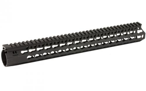 Bravo Company 15 ALPHA Keymod Rail, Fits AR Rifles, Aluminum Alloy, Includes BCM KeyMod Sling Mount and a BCM KeyMod Nylon Rail, Black BCM-KMR-A15-556-BLK
