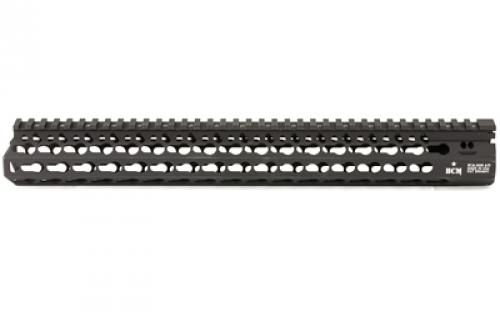Bravo Company 15" ALPHA Keymod Rail, Fits AR Rifles, Aluminum Alloy, Includes BCM KeyMod Sling Mount and a BCM KeyMod Nylon Rail, Black BCM-KMR-A15-556-BLK